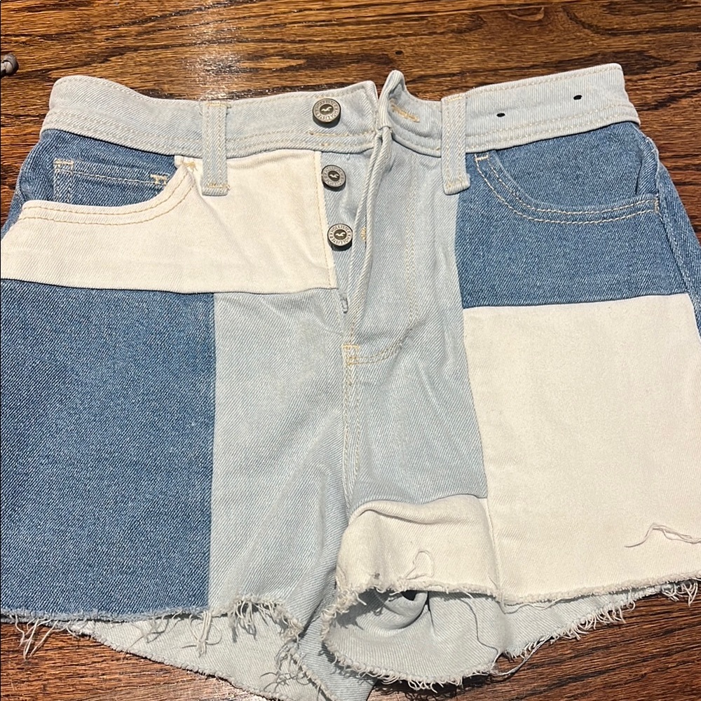 Hollister Patchwork Jean Shorts